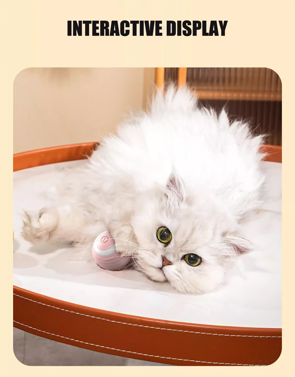 Bola Interativa Elétrica para Gatos | Brinquedo Automático Rolamento | Silicone Atóxico