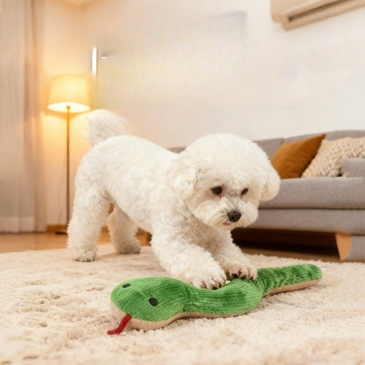 Brinquedo Interativo Cobra Sonoro para Cães e Gatos – Diversão e Estímulo para Pets