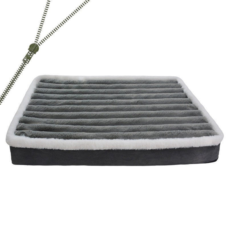 Cama Pet Ortopédica 100% Algodão | Colchão com Espuma de Memória e Capa Removíve