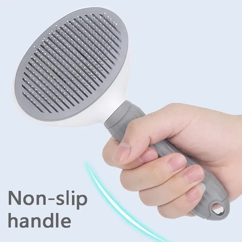 Escova Auto-Limpante para Cães e Gatos