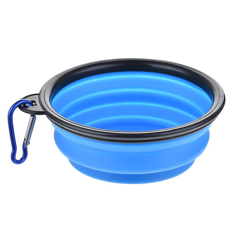 Tigela Portátil Dobrável de Silicone para Pets — Comedouro e Bebedouro de Viagem para Cães e Gatos