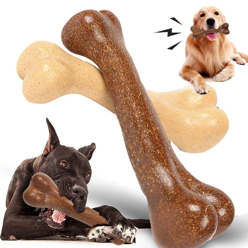 Osso Mastigável para Cachorro Resistente – Brinquedo Dental Filhote e Adulto P/M/G
