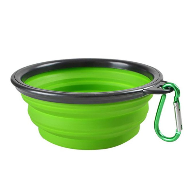 Tigela Portátil Dobrável de Silicone para Pets — Comedouro e Bebedouro de Viagem para Cães e Gatos