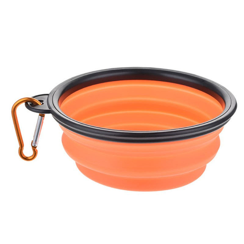 Tigela Portátil Dobrável de Silicone para Pets — Comedouro e Bebedouro de Viagem para Cães e Gatos