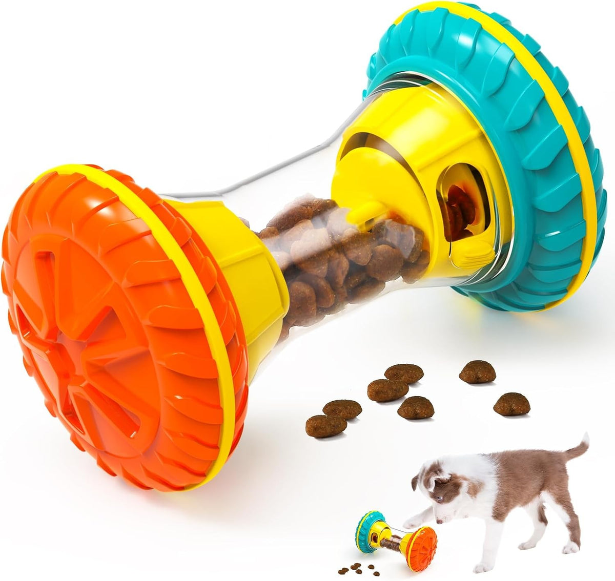 BoYoYo Brinquedo Interativo Quebra-Cabeça para Cães – Estimulação Mental Antiestresse | Amarelo, Azul e Rosa