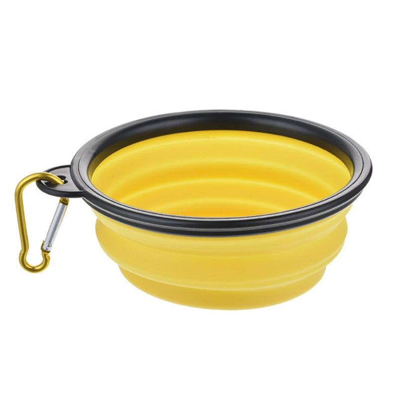 Tigela Portátil Dobrável de Silicone para Pets — Comedouro e Bebedouro de Viagem para Cães e Gatos