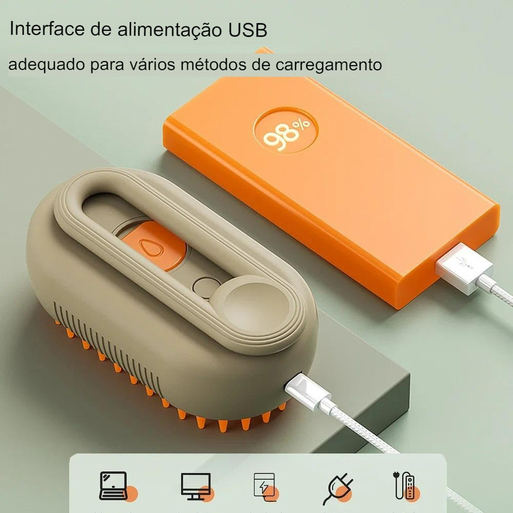 Escova a Vapor 3 em 1 Pet