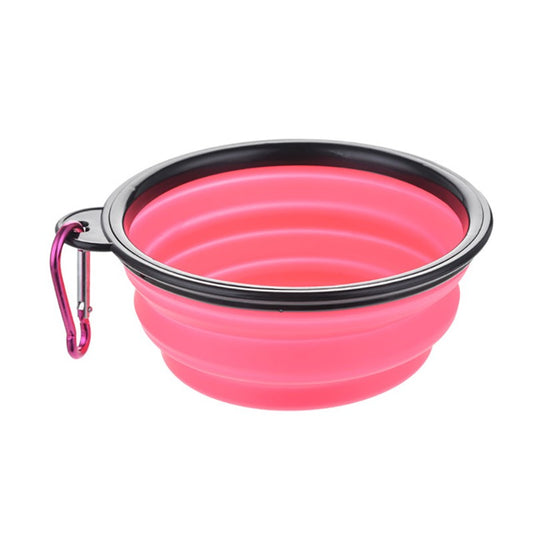Tigela Portátil Dobrável de Silicone para Pets — Comedouro e Bebedouro de Viagem para Cães e Gatos