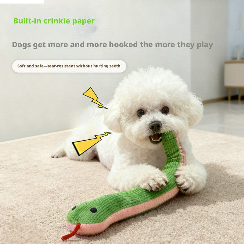 Brinquedo Interativo Cobra Sonoro para Cães e Gatos – Diversão e Estímulo para Pets