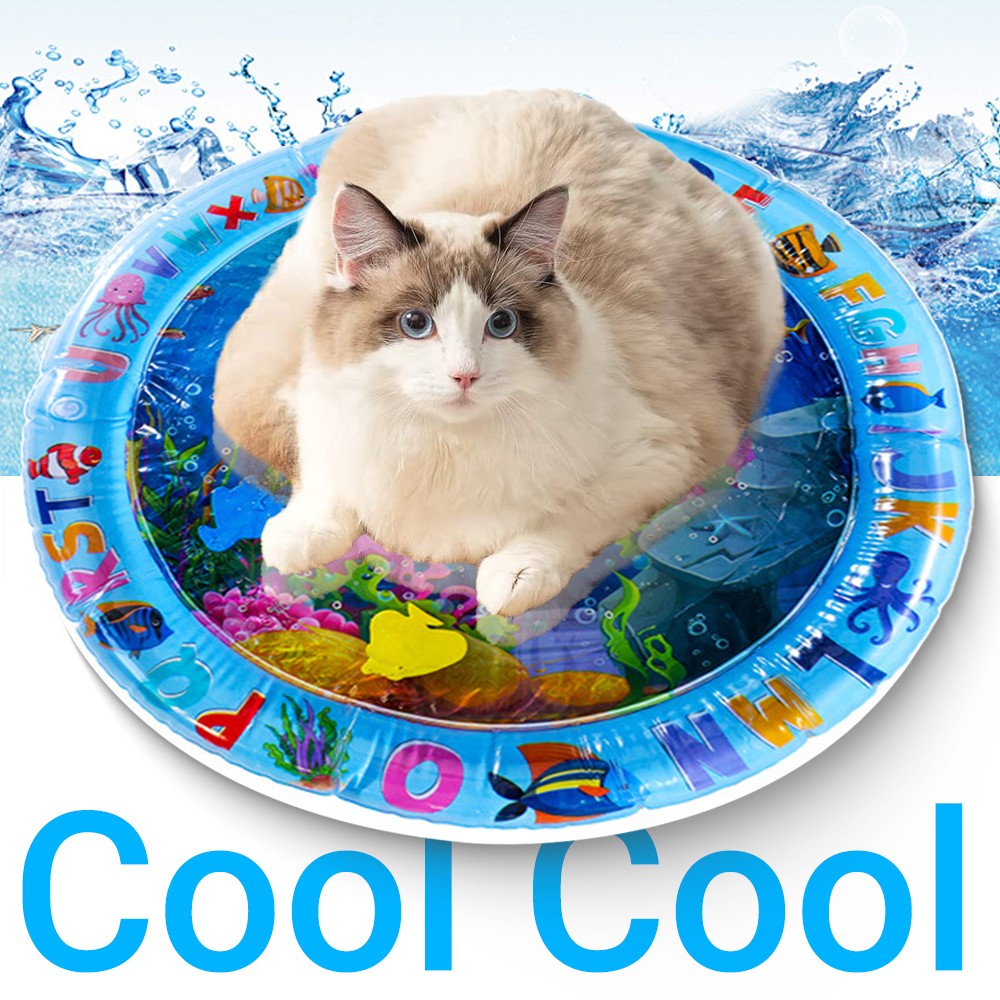 Tapete de Água Sensorial para Gatos PVC Ocean — Brinquedo Interativo Anti-Tédio