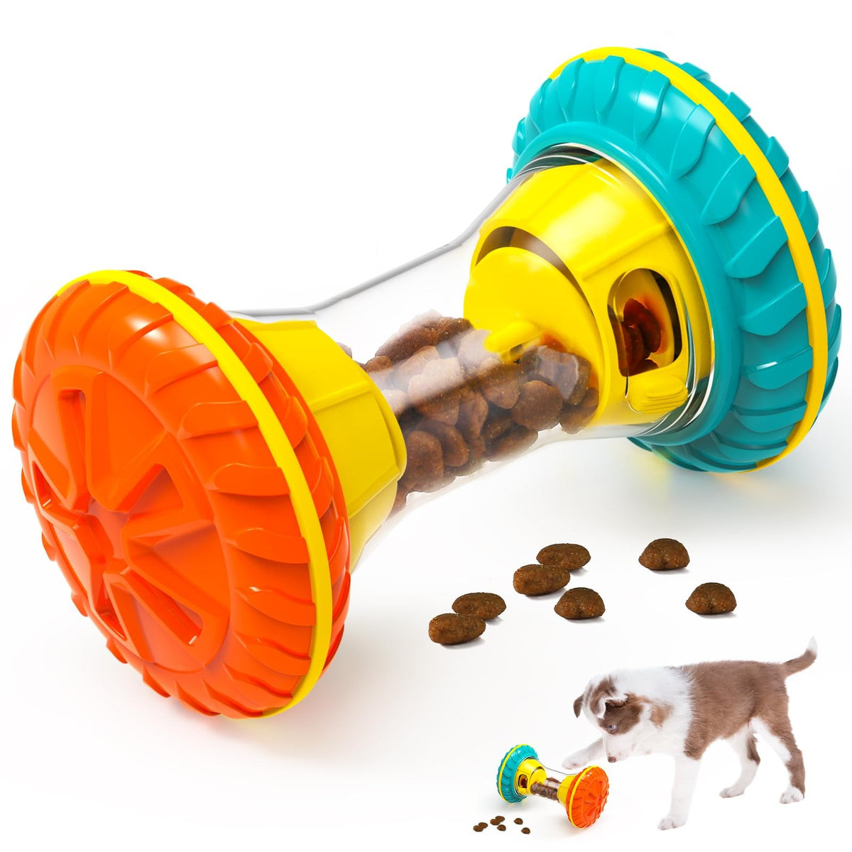 BoYoYo Brinquedo Interativo Quebra-Cabeça para Cães – Estimulação Mental Antiestresse | Amarelo, Azul e Rosa