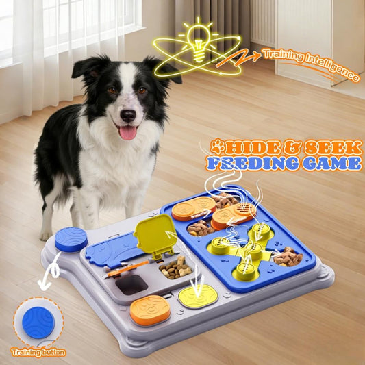 Brinquedo Quebra-Cabeça Interativo para Cães – Alimentador Dispensador de Petiscos para Treino de QI