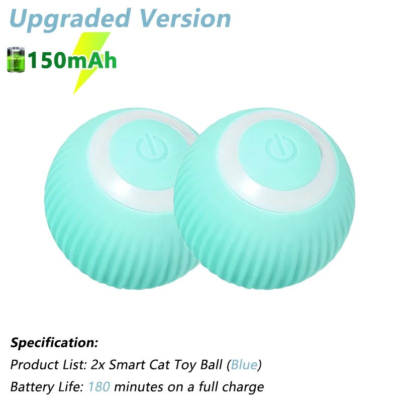 Bola Interativa Elétrica para Gatos | Brinquedo Automático Rolamento | Silicone Atóxico
