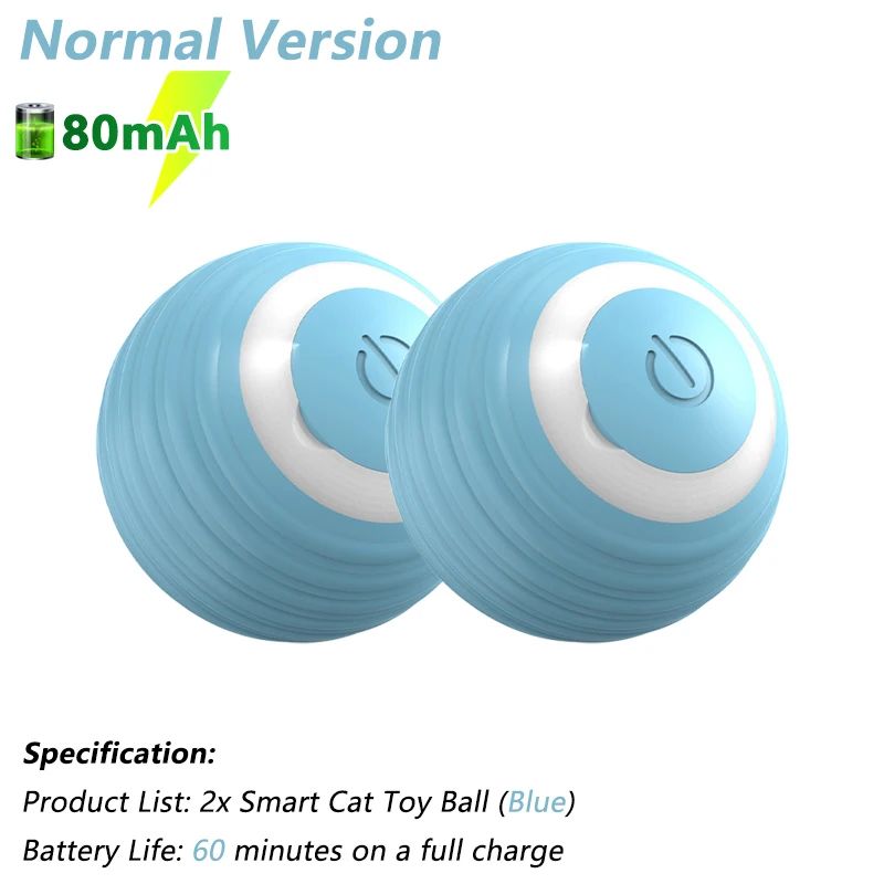 Bola Interativa Elétrica para Gatos | Brinquedo Automático Rolamento | Silicone Atóxico