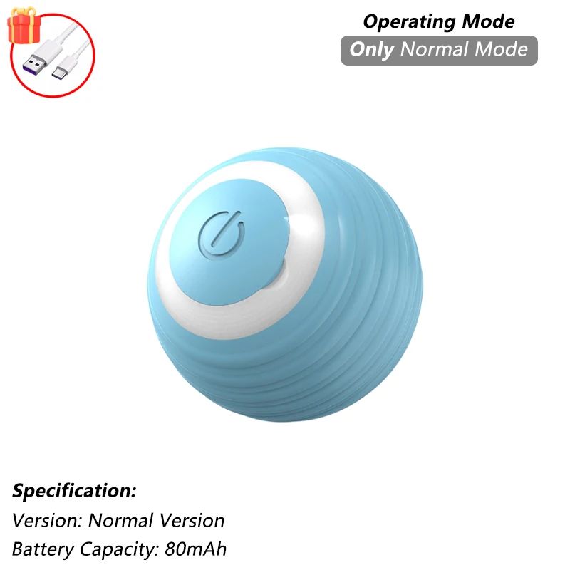 Brinquedo Interativo para Gatos com Bola Giratória Automática e Cauda de Pelúcia — Recarregável USB
