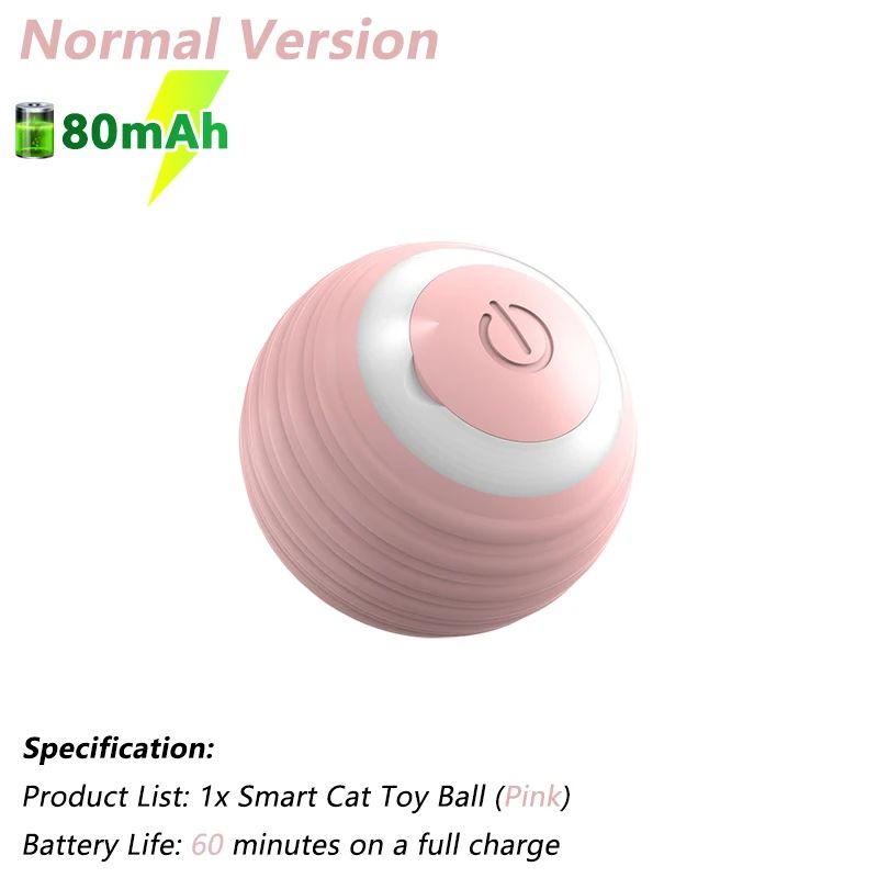 Bola Interativa Elétrica para Gatos | Brinquedo Automático Rolamento | Silicone Atóxico