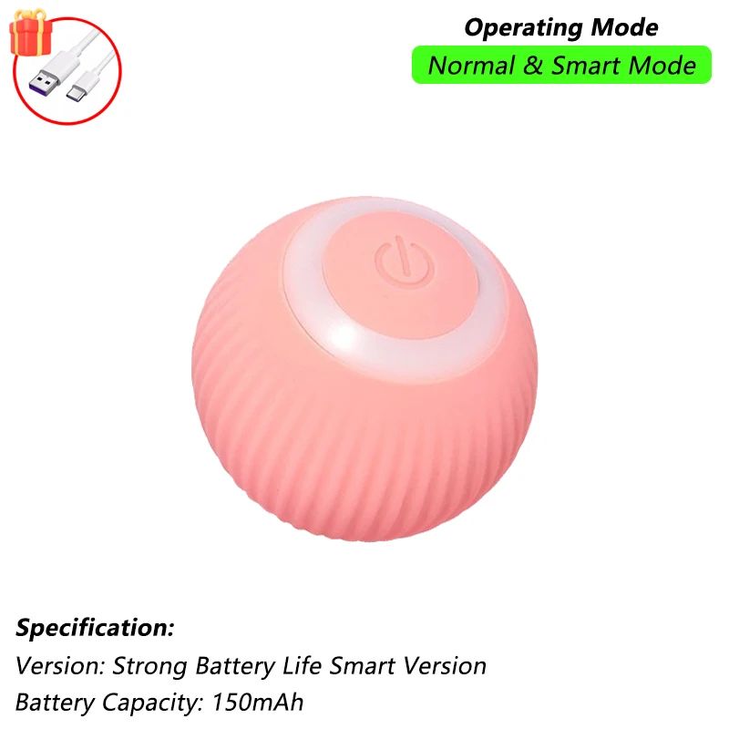 Brinquedo Interativo para Gatos com Bola Giratória Automática e Cauda de Pelúcia — Recarregável USB