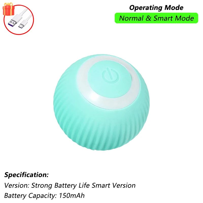 Brinquedo Interativo para Gatos com Bola Giratória Automática e Cauda de Pelúcia — Recarregável USB