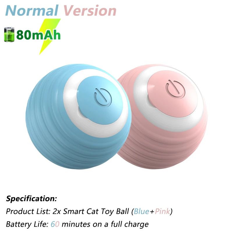 Bola Interativa Elétrica para Gatos | Brinquedo Automático Rolamento | Silicone Atóxico