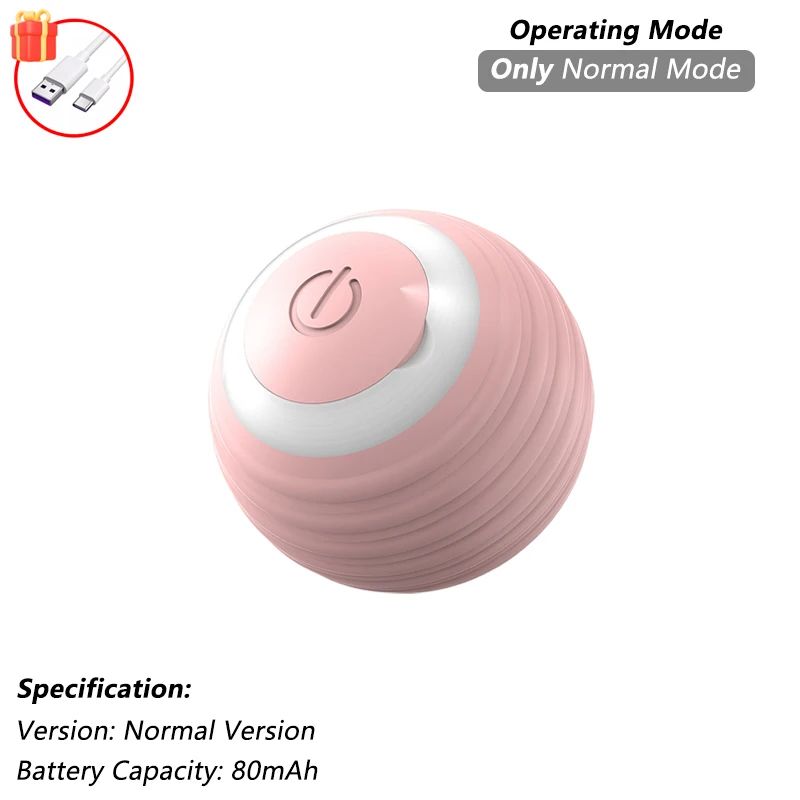 Brinquedo Interativo para Gatos com Bola Giratória Automática e Cauda de Pelúcia — Recarregável USB