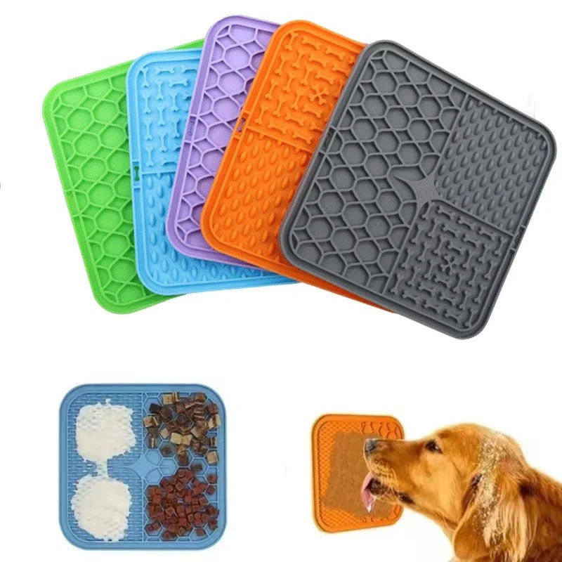 Tapete de Silicone para Lamber – Alimentação Lenta e Diversão pro Seu Cão