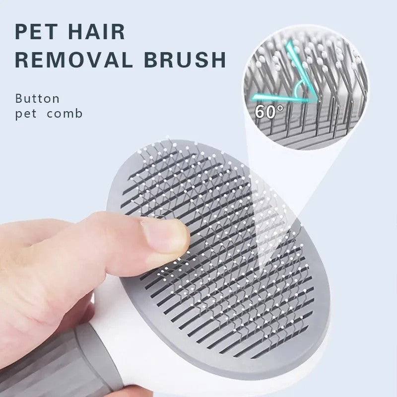 Escova Auto-Limpante para Cães e Gatos