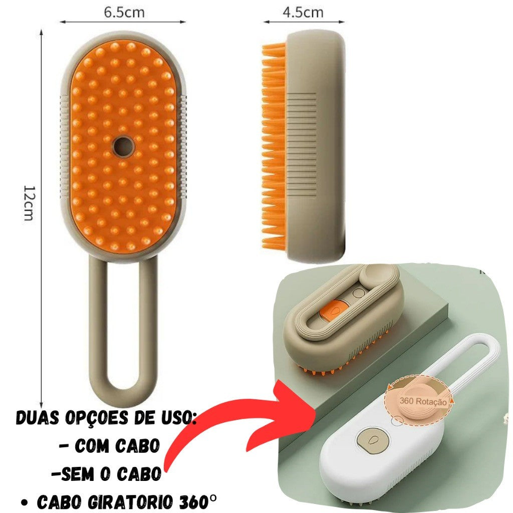 Escova a Vapor 3 em 1 Pet