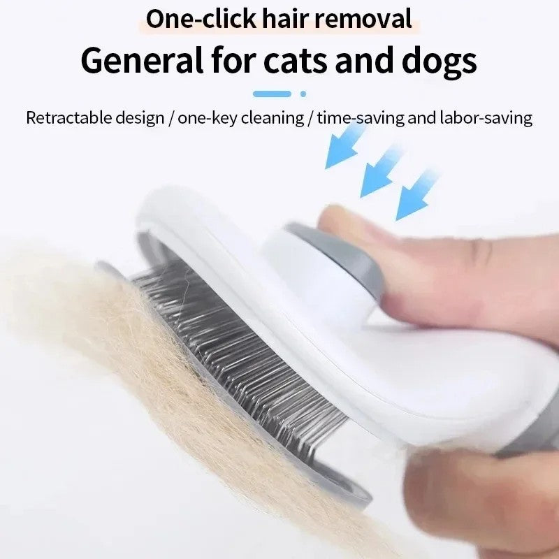 Escova Auto-Limpante para Cães e Gatos