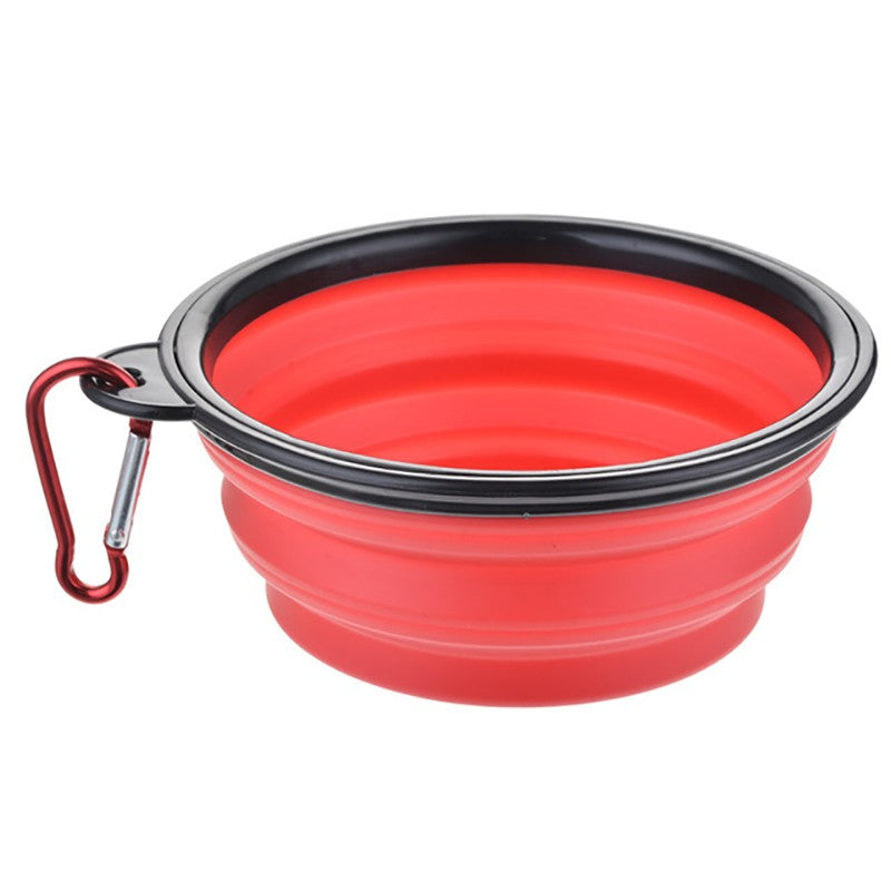 Tigela Portátil Dobrável de Silicone para Pets — Comedouro e Bebedouro de Viagem para Cães e Gatos