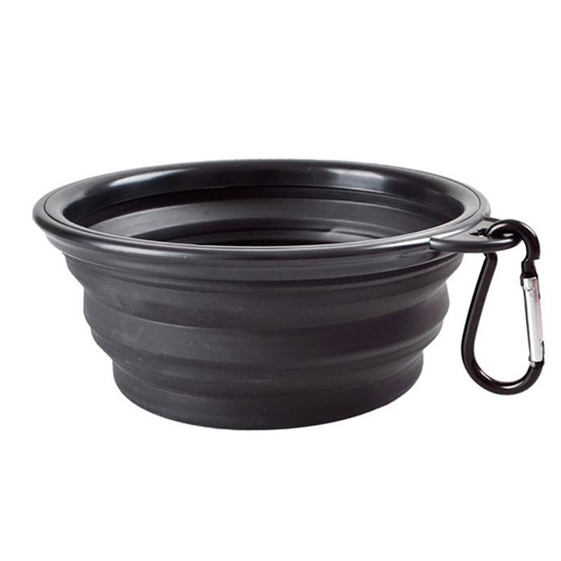 Tigela Portátil Dobrável de Silicone para Pets — Comedouro e Bebedouro de Viagem para Cães e Gatos