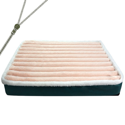 Cama Pet Ortopédica 100% Algodão | Colchão com Espuma de Memória e Capa Removíve