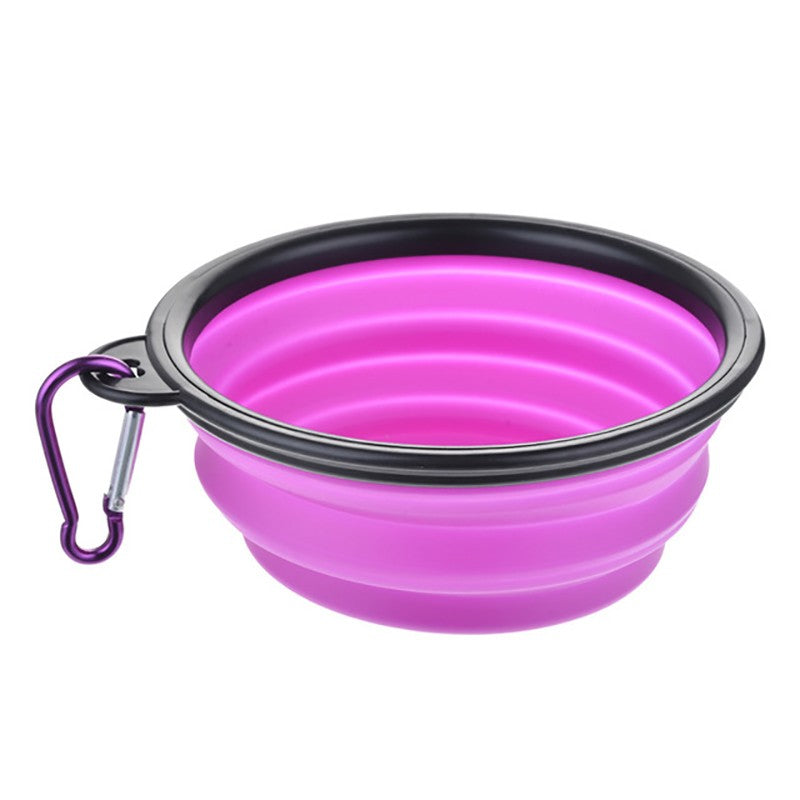 Tigela Portátil Dobrável de Silicone para Pets — Comedouro e Bebedouro de Viagem para Cães e Gatos